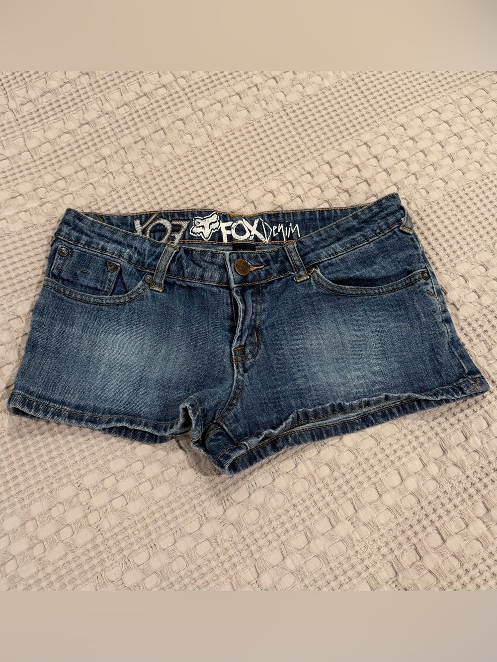 Fox Low Rise Denim Shorts